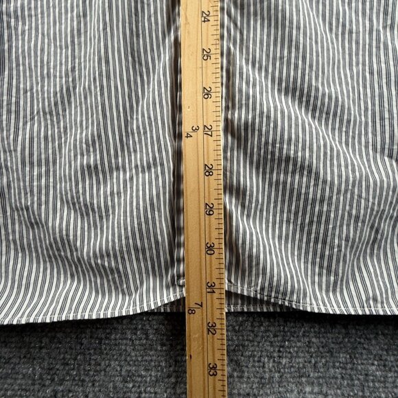 Gucci Striped Black White Contrast Collar Italy Made Button Up Shirt Size Woven - Picture 6 of 16